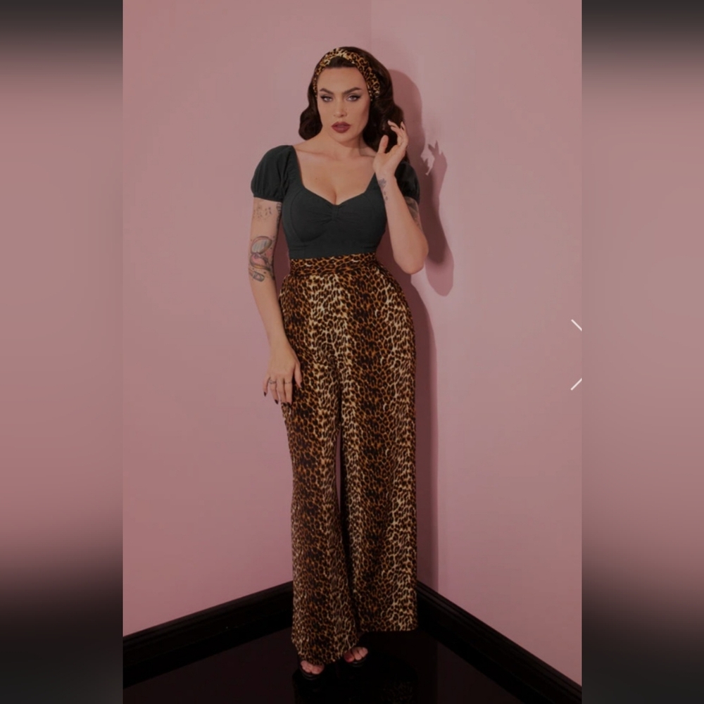 Small Vacation Pants In Leopard Crepe
